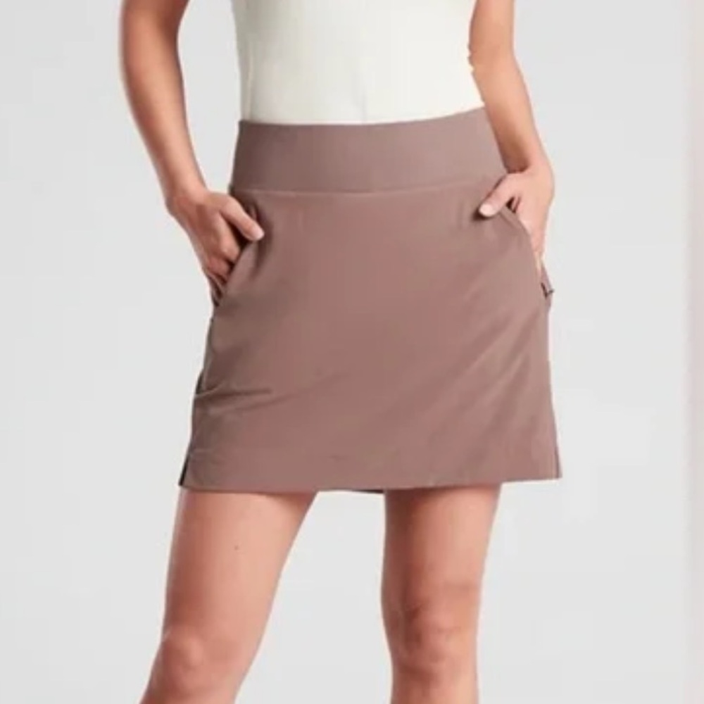 Athleta Soho Skort Mini Skort Women’s 10 Mineral Brown Activewear Pickleball